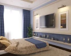 Bedroom bed tv design photo