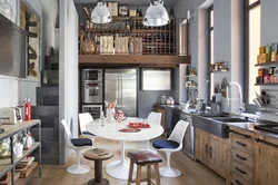 Eclectic style in the kitchen interior