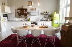 Eclectic style in the kitchen interior