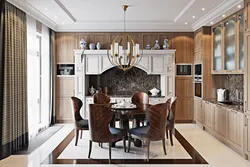Eclectic style in the kitchen interior