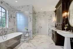 Bathroom wall marble design