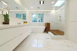 Bathroom wall marble design