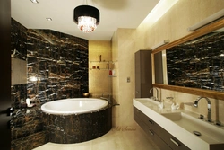 Bathroom wall marble design