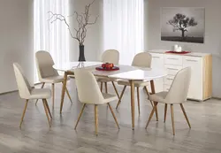 Tables and chairs in the kitchen interior