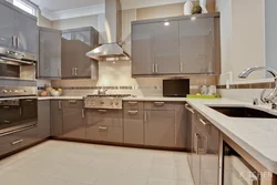 Kitchen interior beige floor photo