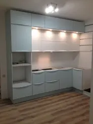 Kitchen design with mezzanines to the ceiling