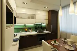 Kitchen interior 12 sq m modern design