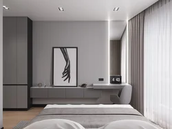 Bright bedroom in minimalist style design