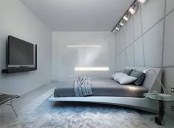 Bright bedroom in minimalist style design
