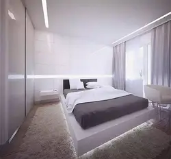 Minimalist Uslubdagi Dizayndagi Yorqin Yotoq Xonasi