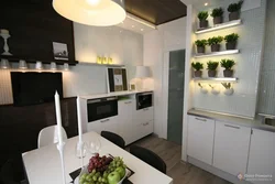 Corner kitchens with TV on the wall photo