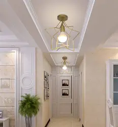 Modern chandeliers in the hallway photo