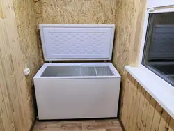 Chest freezer in the kitchen interior