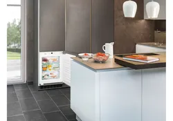 Chest freezer in the kitchen interior