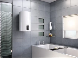 Boiler in the bathroom interior