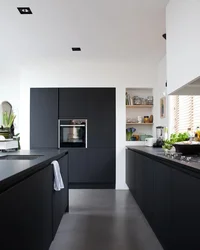 Anthracite Kitchen In The Interior Photo