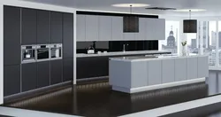 Anthracite kitchen in the interior photo