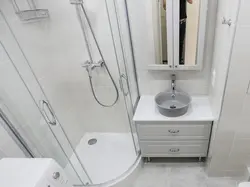 Design of a small bathroom with shower without toilet