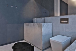 Micro concrete for bathroom photo
