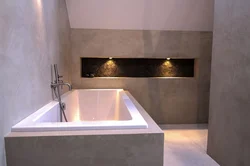 Micro concrete for bathroom photo