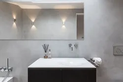 Micro concrete for bathroom photo