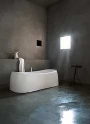 Micro concrete for bathroom photo