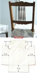 How to sew chair covers with a back for the kitchen photo