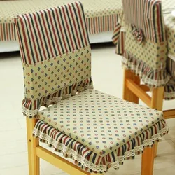 How to sew chair covers with a back for the kitchen photo
