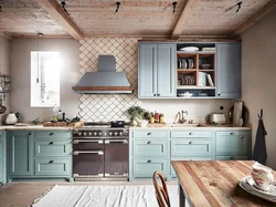 Scandinavian style house interior kitchen