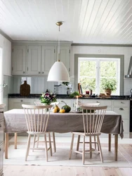 Scandinavian style house interior kitchen