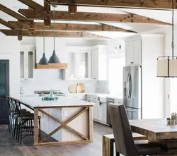 Scandinavian style house interior kitchen