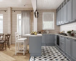 Scandinavian style house interior kitchen