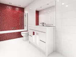 Hamam dizaynı qırmızı ağ rəng