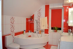 Hamam dizaynı qırmızı ağ rəng