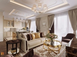 Kitchen living room in classic style photo interior