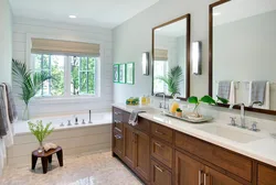 Window from the bath to the kitchen design