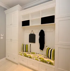 Light hallway cabinet design