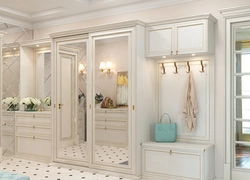 Light hallway cabinet design