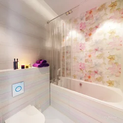 Bathroom interior design with flowers