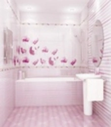 Bathroom interior design with flowers