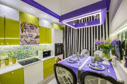 Bright colors in the kitchen interior