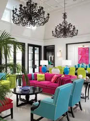 Bright living room design in an apartment