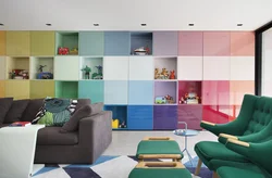 Bright living room design in an apartment