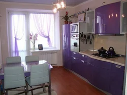 Balkonlu mənzil dizayn mətbəxi