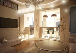 Living Room Interior With Loggia