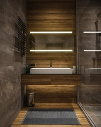 Hamam dizaynı beton və ağac