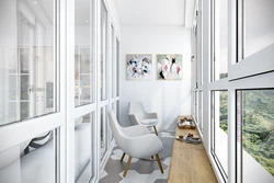 Interior windows for loggia photo
