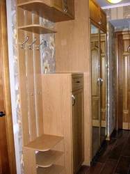 Cabinets in a narrow hallway in the corridor photo