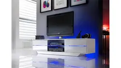 Modern TV stand in the living room photo design