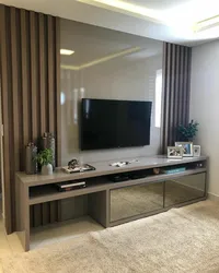 Modern TV Stand In The Living Room Photo Design